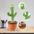Rechargeable Dancing Cactus Toy-Talking Cactus Toy-Electronic Dancing Cactus Toy with Lighting-Singing Cactus Recording and Repeat Your Words. 