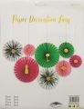 FLAMINGO THEME PAPER FAN SET PACK OF 8 FLAMINGO PAPER FANS. 