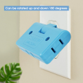 3-in-1 Rotatable Extension Plug Adapter - 360° Multi-Plug Ultra-Thin Socket Converter, Foldable Wireless Charger Plug, Slim Power Outlet Adapter, 2-Prong, 10A, 2500W for Home, Office, Travel, Compact Wall Socket, Narrow Slot Expansion, Portable Adapter. 