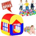 Big Tent House With 50 Soft Plastic Balls For Kids. 