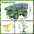 Jurassic Park Dinosaur Transporter Truck / Big Musical Dinosaur Truck for Boys / Push to go Truck / Gift for Boys / Transporter Toy. 