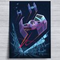 STAR WARS Sticker Poster, Tie Fighter. 