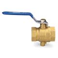 TMOK Manual Internal Threaded Brass Temperature Gauge Ball Valve for Thermometer DN32. 