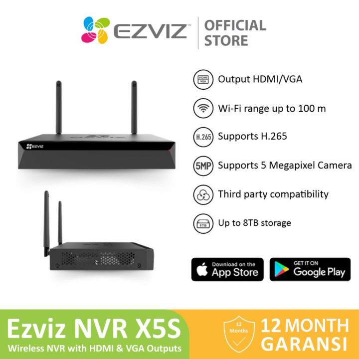 EZVIZ WiFi NVR Recorder For  IP Cameras CS-X5S-8w 8 CH 5MP 3K