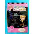 A6 Medium SCRATCH NOTE PAD Scratch book with wooden stick scratch notepad size 10cmx14cm. 