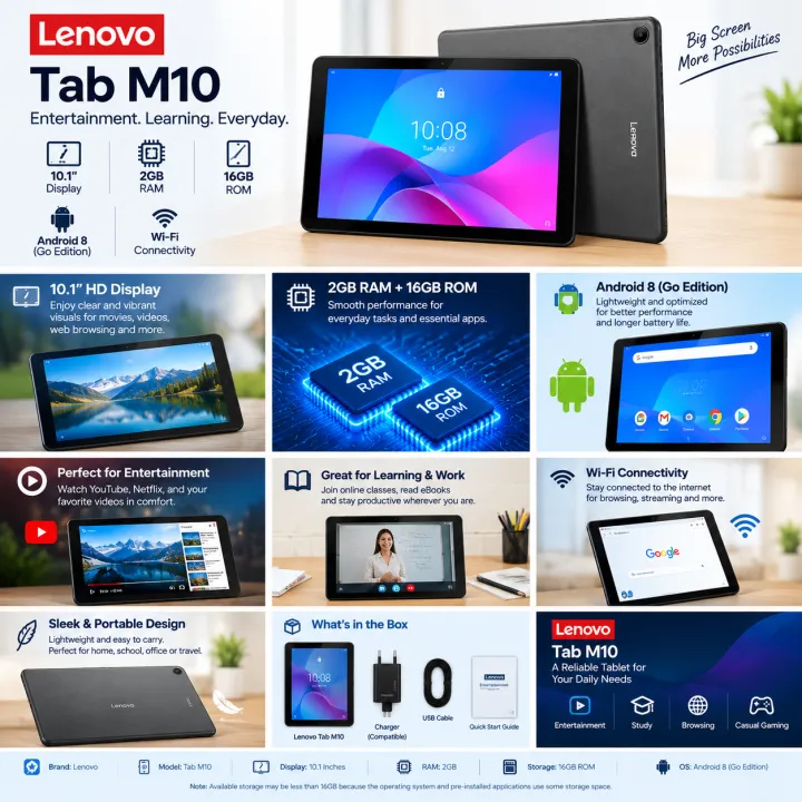 Lenovo%20Tab%20M10%20Tablet%2010.1%20Inch%20Display%202GB%20RAM%2016GB%20Storage%20Android%208%20Good%20Condition%20-%20Image%202