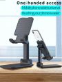 Adjustable Mobile and Tablet Holder Compact Foldable Stand for Desk Compatible with All Devices. 