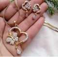 heart shaped necklace, earrings /jewellry set for girls / women's fashionable Jewellery. 