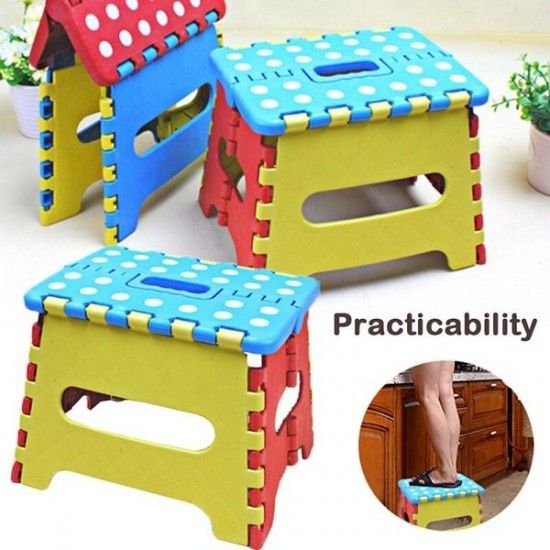 Kids Folding Step Stool for Toddlers Bathroom Sink – Safety Lock to Stable- The Lightweight Step Stool is Sturdy Enough to Support Adults and Safe Enough for Kids