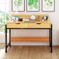 Desktop Household Computer Desk with 2 Drawers Large Work Desk Multifunction Child Study Table Storage Rack. 