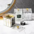 Makeup Cotton Pad Swabs Storage Holder Box Portable INS Multifunction Desk Tray with Lid Transparent Acrylic Cosmetic Container Crystal Jewelry Organizer Case. 