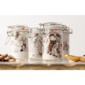 3 oz Small 6 pieces Glass Jars With Airtight Lids, Glass Spice Jars - Leak Proof Rubber Gasket and Hinged Lid for Home and Kitchen, Small Glass Containers with Lids for Party Favors (12 Pack). 