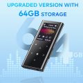 "64GB Bluetooth MP3 Player - Portable Music Player with Built-in Speaker, FM Radio, Voice Recorder, and HiFi Sound - Lightweight Design for Sports"C R116 BLACCK. 