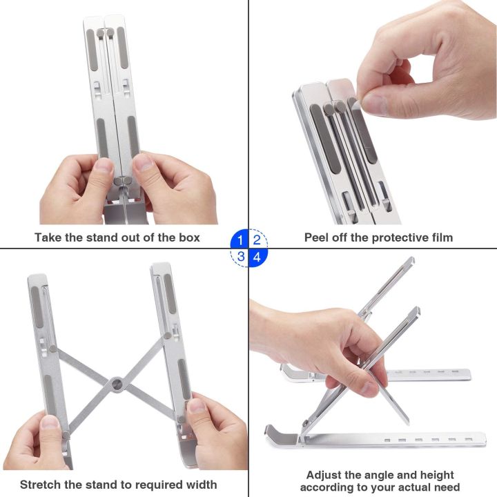 Metal%20Laptop%20Stand%20Portable%20Laptop%20Stand%207%20Gear%20Slot%20Anti%20Slip%20Silicone%20Foldable%20Adjustable%20Laptop%20Stand%20Compatible%20with%20all%20sizes%20of%20Laptop%20Easy%20to%20Carry%20Smart%20Stand%20Strong%20Material%20High%20Quality%20Stand%20Silver%20Color%20-%20Image%209