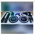 Engine Sticker Kit 70cc Universal Matt Black 16 Pcs Sticker Kit Waterproof With Size Vinyl Cut Stickers. 
