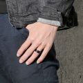 PURE BLACK TITANIUM RING FOR MEN AND WWOMEN NEVER SHADED. 