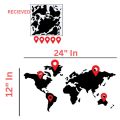World Map Wall Sticker For Wall for kids | 12x24" World Map Wall Stickers For Living Room Unique Design | Wall Stickers For Kids Learning Classroom | Wall Stickers For Bedroom For Boys, Girls And For Kids. 