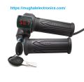 Electric Bike Twist Throttle with Lock & Battery Volt Display Indicator. 
