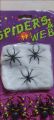 SPIDER WEB WITH SPIDERS BEST DECORATION FOR HALLOWEEN PARTIES.. 