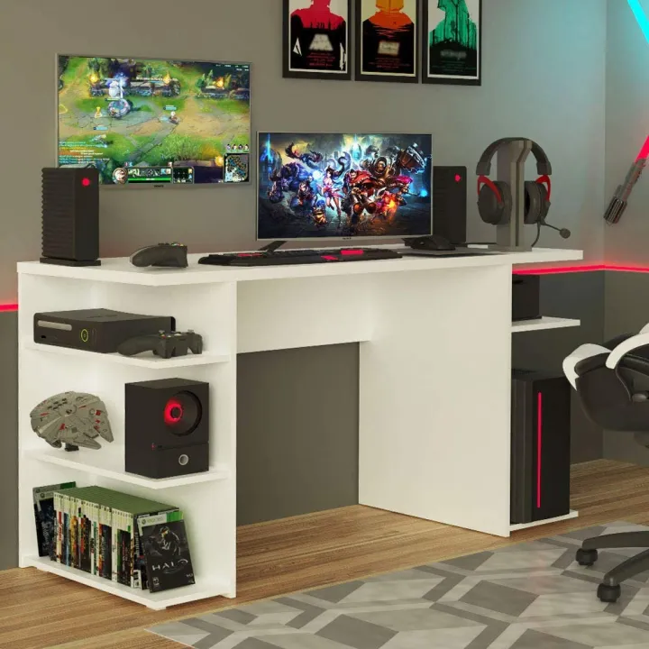 Computer%20Desk%20with%20Shelves,%20Home%20Office%20Desk%20Writing%20Workstation%20for%20Large%20Monitor%20Stand,%20Gamer%20Table%20Wood%20Desk,%20Gaming%20Computer%20Desk%20(Black%20and%20White)%20-%20Image%202