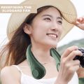 【Miga Plaza】Portable Lazy Bladeless Hanging Neck Fan Rechargeable Wearable Head Fan Hands  USB Mini Fan Traveling Outdoor Sports Fans. 