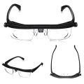 Adjustable Strength Glasses Distance Reading glasses Focus For -6D to +3D Variable Lens Magnifying Glasses with Storage Bag. 