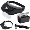 Light Head Magnifying With Led Sharp Light Headband Illuminated Visor Magnifying Glasses Loupe With 4 Lens Repair Mobile Laptop Circuits Micro Electric Appliances. 