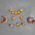 Artificial Flower jewellery set for Bridal ,Mehndi,Nikah Mayion and bridal shower. 