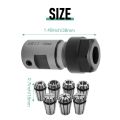 7Pcs ER11 1-7mm Spring Collets with ER11A 5mm Motor Shaft Holder Extension Rod. 