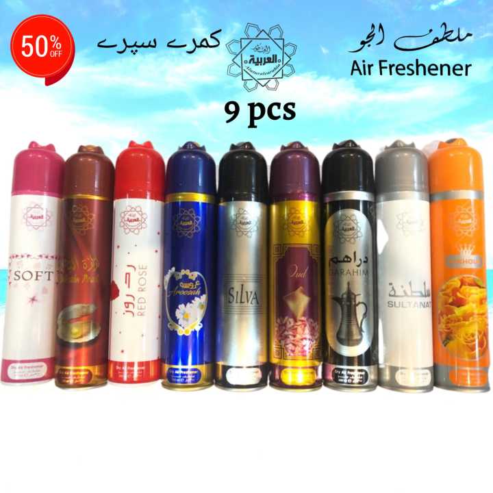 Car%20Air%20Freshener%20SOFT%7C%20BAHRAIN%20PERAL%20%7C%20RED%20ROSE%20%7C%20AROOSAH%20%7CSILVA%20%7C%20OUD%20%7C%20DARAHIM%20%7CSULTANAT%20%7C%20BAKHOUR%20ARABIC%20Pack%20of%209%20300ml%20Big%20Bottle%20Al%20Arabia%20Room%20Sprai%20Imported%20High%20Quality%20Value%20Budget%20Pack%20Fresh%20Scent%20Fragrance%20%7CHotel%20Car%20Office%20Room%20Air%20Freshener%20-%20Image%203