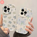 For Samsung A14 A50 A05 A24 A12 A13 A04s A05s A04 A50s A23 A34 A52 A51 A53 A54 A30s A10s A21s A11 A32 A04E A31 A02s A30 A52s A03s A20s Cartoon Cute Cat Blue Fresh Retro Flower Case. 