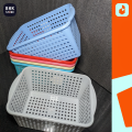 Super Premium Quality Plastic Storage Basket - Multipurpose Portable Organizer Bins with Handles For Kitchen, Bathroom, Bedroom - Large Storage Space - Sturdy Material Hard To Break - Colorful Toys Storage Basket For Kids with Wide Opening Hollow Design. 