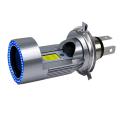 H4 LED Headlight Bulb Motorcycle Hi/Lo Beam with Angel Eye Daytime Running Light 25W 3000LM Super Bright 6000K. 