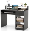 Computer Desk with Monitor Stand, Home PC Office Desk with Keyboard Tray, Drawer & CPU Stand, Study Writing Desk Home Workstation Desk with Display Shelf. 