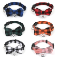 A-Cute Cat Collar Small Puppy Cat Dog Collars Bow Kitten Collar Bowknot Necklace with Bell for Dog Cat. 