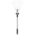 Garden Leaf Rake Cleaning Leaves Sticks and Debris Telescoping Handle Adjustable for Plants Lawns Roof Yard Gardening Camping. 
