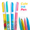 cute characters design ink Pen with ink cartridge for school college and office use cute stationery for girls. 