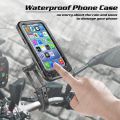 Universal Adjustable 360° Degree Rotating Waterproof Bike Phone Mount Cell Phone Holder for Motorcycle with TPU Touch-Screen. 