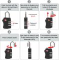 Pack of 2 President TSA Lock Approved For Suitcase, Travel Bag 3 Digit Combination Pad locks for Suitcases & Baggage Stylish Lock Best for Traveling Stainless Steel. 