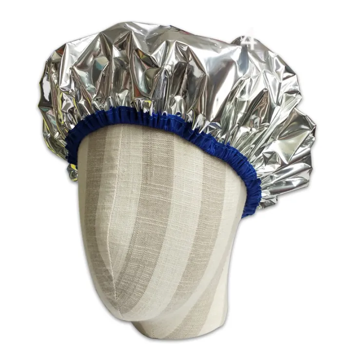 Non Disposable Shower Cap Deep Conditioning Dyeing Aluminum Hot Silver Foil Mask Cap Self Heating Hair Cap