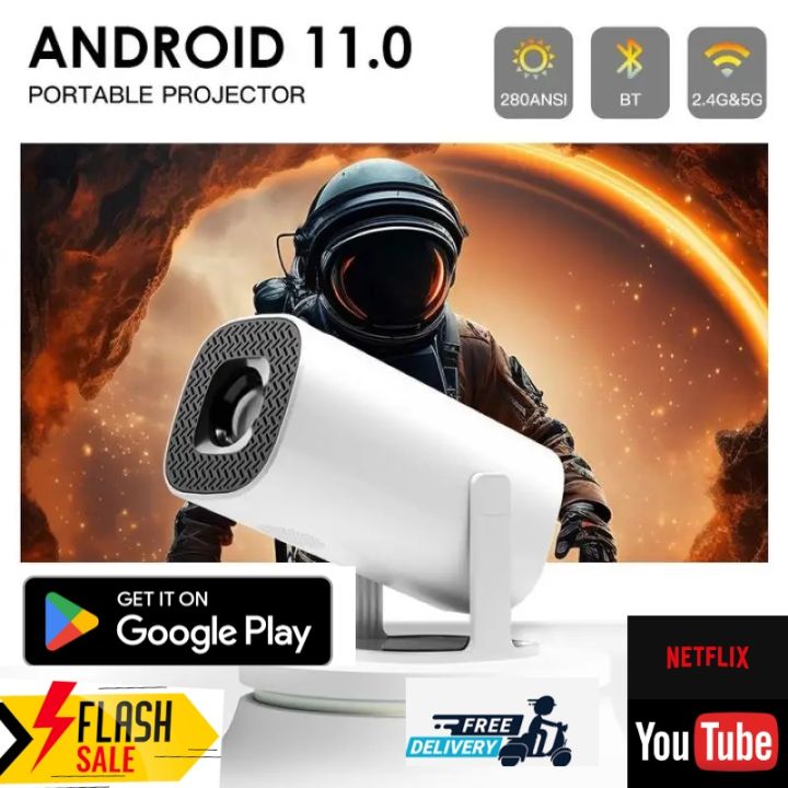 P30 Mini Projector Android 11 Support WIFI6 1080P BT5.0 Projector 1208*720P Smart Home Cinema Portable Mini Projector