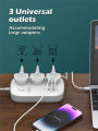 LDNIO SC3416  Universal Electrical Cord Strip 3 Outlets 4 GaN USB Port Multi Power Strip Plug Boar Extension Socket.. 