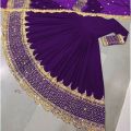 Stitched Chiffon Sequence Embroidery 3-Piece Maxi with Chiffon Dupatta. 