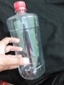 1pcs 1 Liter 8.5 inch long Empty clear Pet Plastic Bottle with cap For Water Storage oil  and different usage clear 1 liter  Bottle. 