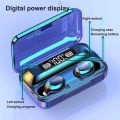 Original M10 & M19 & F9 Proi7S Double Wireless Bluetooth Hand Free with Power Bank Earphones White bluetooth ear phone for all cell phones use. 