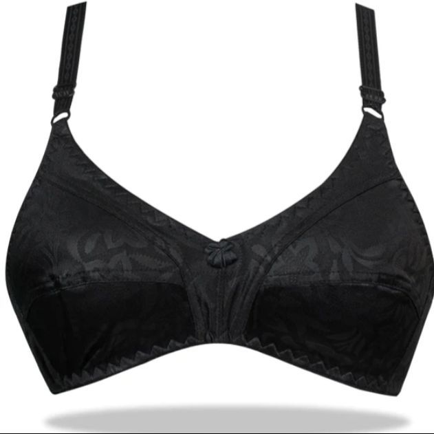 Black Floral Self Printed Nylon Bra for Everyday Wear Soft Padded Liftup Foam Pushup Bra Blouse Brazzer Hot Bra For Girls Women Ladies by Espico Pink