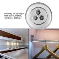 Tiny LED Round Light Stick N Click Self Adhesive Battery Operated Light Torch l ed Mini Night Lamp Bright Light Tap Light. 