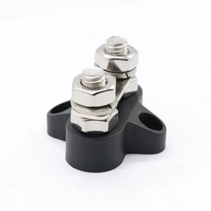 Motorcycle%20accessories%205/16"%20Bus%20Bar%20Terminal%20Junction%20Blocks%20Positive%20Power%20Distribution%20Studs%20Boat%20M8%20Black%20-%20Image%206