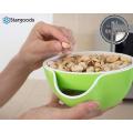 Nuts Double Dish, Pistachio Bowl, Snack Serving Dish, Double Peanut Bowl With Seeds Storage. 