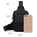 small size mini chest bag cross body bag sling bag mobile cell phone bag for boys men 2022 new Korean style simple casual fashion nylon Fabric waterproof black. 